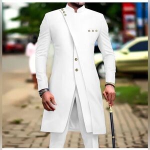 African Suits for Men Slim Fit Single Breasted Blazer and Pants Set XXL OPEN BAG